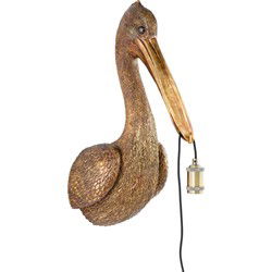 Light & Living - wandlamp - Pelican - brons - kunststof - dierenlamp - E27 - 3129118