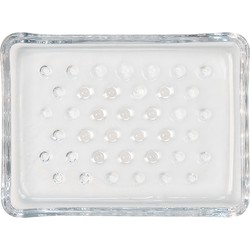 Clayre & Eef Zeepbakje  13x10x2 cm Glas Rechthoek Zeephouder