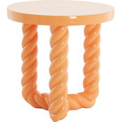 Light&living Bijzettafel Ø46x46 cm VALLEJO glans oranje