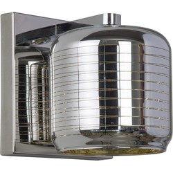 Eigenzinnig modern chroom wandlamp G9