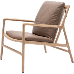 Dedo easy chair whitewash - dakar leather stone zitting