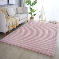 Felicia Hoogpolig Fluffy Roze vloerkleed - 3D Design - 140 X 200 CM