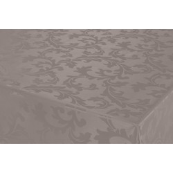 Bellatio Design Tafelkleed - barok - taupe - 140 x 250 cm - Tafelzeilen