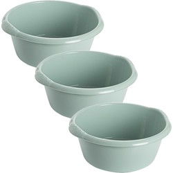 Hega Hogar afwas teil - 3x - groen - 6 Liter - Kunststof - 32 x 13 cm - Afwasbak