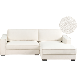 Beliani RENDERS - Hoekbank-Wit-Bouclé