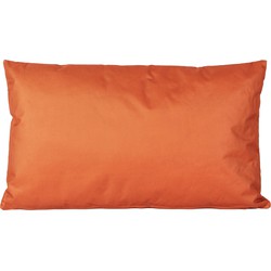 1x Bank/sier kussen voor binnen en buiten in de kleur oranje 30 x 50 cm - Sierkussens