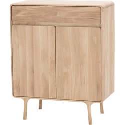 Fawn cabinet houten opbergkast whitewash - 90 x 110 cm