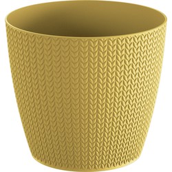 Prosperplast Plantenpot - mosterdgeel - kunststof - D16 x H14 cm - Plantenpotten