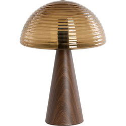Light & Living - tafellamp - Mueda - bruin - glas metaal - bureaulamp - E27 - 1891852