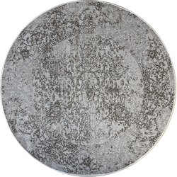 Brussels Vintage Buitenkleed – Rond - Indoor & Outdoor Vloerkleed – Tuinkleed, Balkonkleed – Creme Beige- 200 CM ROND