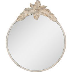 Clayre & Eef Spiegel Beige Metaal