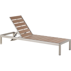 NARDO  - Strandstoel - Lichte houtkleur - Aluminium