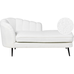 Beliani ALLIER - Chaise longue-Wit-Bouclé