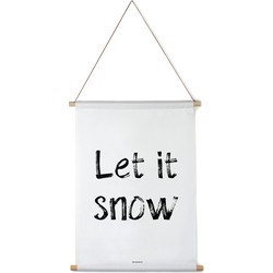 Interieurbanner Let it snow zwart/wit (120 x 160 centimeter)