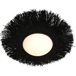 Eigentijdse Plafonniére - Anne Light & Home - Kunststof - Eigentijds - LED - L: 61cm - Voor Binnen - Woonkamer - Eetkamer - Zwart