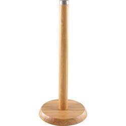 Bamboe houten keukenrolhouder rond 14 x 32 cm - Keukenrolhouders
