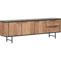 DTP Home TV stand Soho medium, 3 doors, 2 drawers,60x190x40 cm, recycled teakwood and mortex