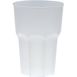 Limonade/drinkbeker kunststof - wit - 480 ml - 12 x 9 cm - Bekers