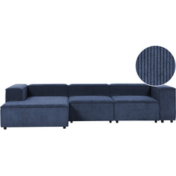 APRICA - Hoekbank 3-zits - Blauw - Rechtszijdig - Corduroy