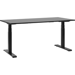 DESTIN II - Elektrisch verstelbaar bureau - Zwart - 160 x 72 cm - MDF