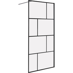 TAPAJOS - Douchewand - Zwart - Veiligheidsglas