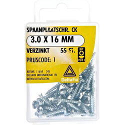 Spaanpl.schr. ck 3.0x16mm 55st