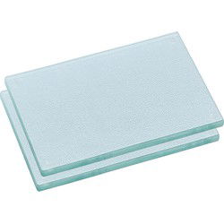 Zeller snijplank met siliconen voetjes - 2x - glas - 30 x 20 cm - Snijplanken