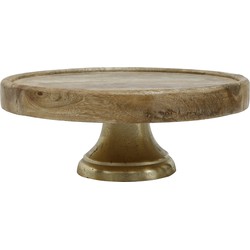 PTMD Hannah Brown wooden cake stand on alu base S