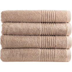 PHLOX Handdoeken Set 70x140 cm - 4 stuks - 600 g/m2 Zacht Katoen - Supreme Collectie - Sand