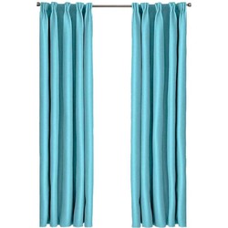 Larson - Luxe effen blackout gordijn - met haken - 3m x 2.5m - Turquoise