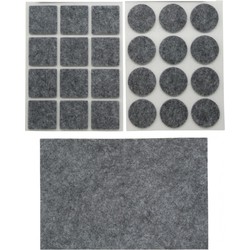 Benson Meubelvilt - 25 stuks - grijs - vilt - 3 formaten - anti kras vilt - Meubelviltjes
