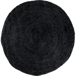 Milou jute vloerkleed donkergrijs - Ø 180 cm