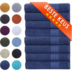 Zavelo Luxe Handdoeken - Hotelkwaliteit  - Badhanddoeken - 50x100 cm - 8 Stuks - Denimblauw