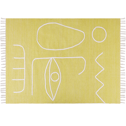 YAVU - Vloerkleed - Geel - 140 x 200 cm - Polyester