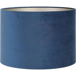 Light & Living - kap - Velours - blauw - textiel - Ø 20cm - E27 - 2220047