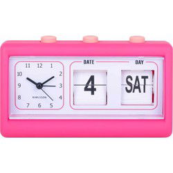 Wekker Data Flip - Roze - 19x6.4x11.5cm