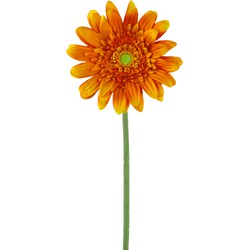 Greenmoods Kunstbloem Gerbera - Gerbera jamesonii - Nep plant - 1 Stuk - 53cm - Oranje -