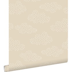 ESTAhome behang wolkjes beige - 50 x 900 cm - 139515