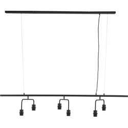 Light & Living - Hanglamp 6L 160x50x25 cm EDISA mat zwart