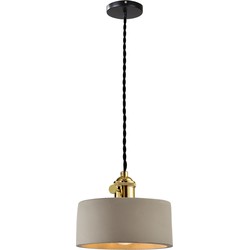 QUVIO Hanglamp cilinder rond grijs - QUV5093L-GREY