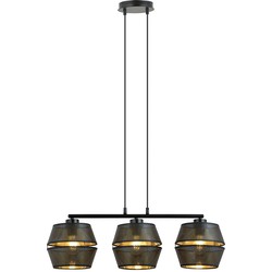 moderne hanglamp Bellini Zwart 3-lichts