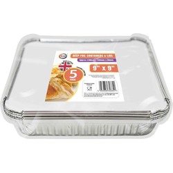 DID Meal prep bewaar bakjes - Aluminium - 5x - 20x11x5cm - met deksel - Vershoudbakjes