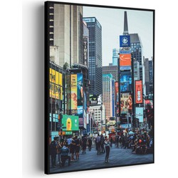 Muurwerken Akoestisch Schilderij - Times Square New York - Geluidsdempend Wandpaneel - Wanddecoratie - Geluidsisolatie - PRO (AW 0.90) M (60X85)