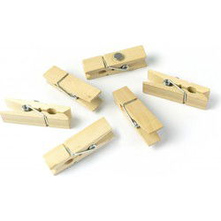 Trendform Magnet Woody Klip - set van 6 bruin