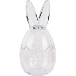 Clayre & Eef Glazen potje Ei Ø 9x17 cm Transparant Glas