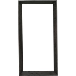 PTMD Kyro Black acacia wood rectangle mirror large