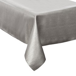 2x zakjes tafelkleden/tafellakens zilver sparkling effect van polyester formaat 140 x 240 cm - Tafellakens