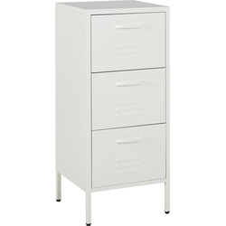 Beliani WOSTOK - Commode-Wit-Staal