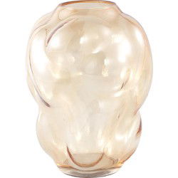 PTMD Maride Ronde Vaas - H25 x Ø19,5 cm - Glas - Bruin