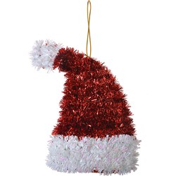 Clayre & Eef Kersthanger Kerstmuts 13 cm Rood Kunststof